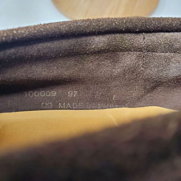 Loake Loafer Men 9 E Brighton Brown Suede Fringe Tassel Chunky Sole Shoe England - Picture 13 of 14